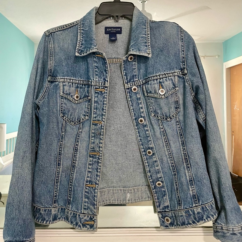 Blue Jean Jacket - Ann Taylor, small